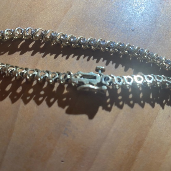 14K Yellow genuine Gold with 3ct TW Diamond Tennis Bracelet 7.7 inch length - Picture 7 of 11